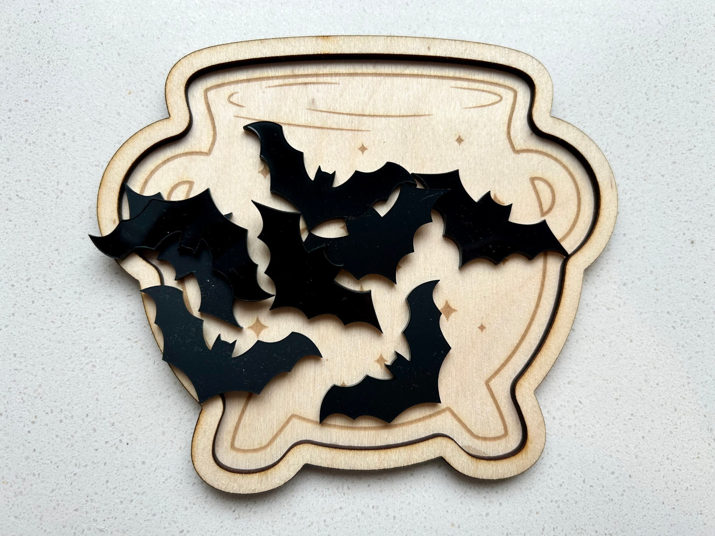 Acrylic Bones & Bats Loose parts