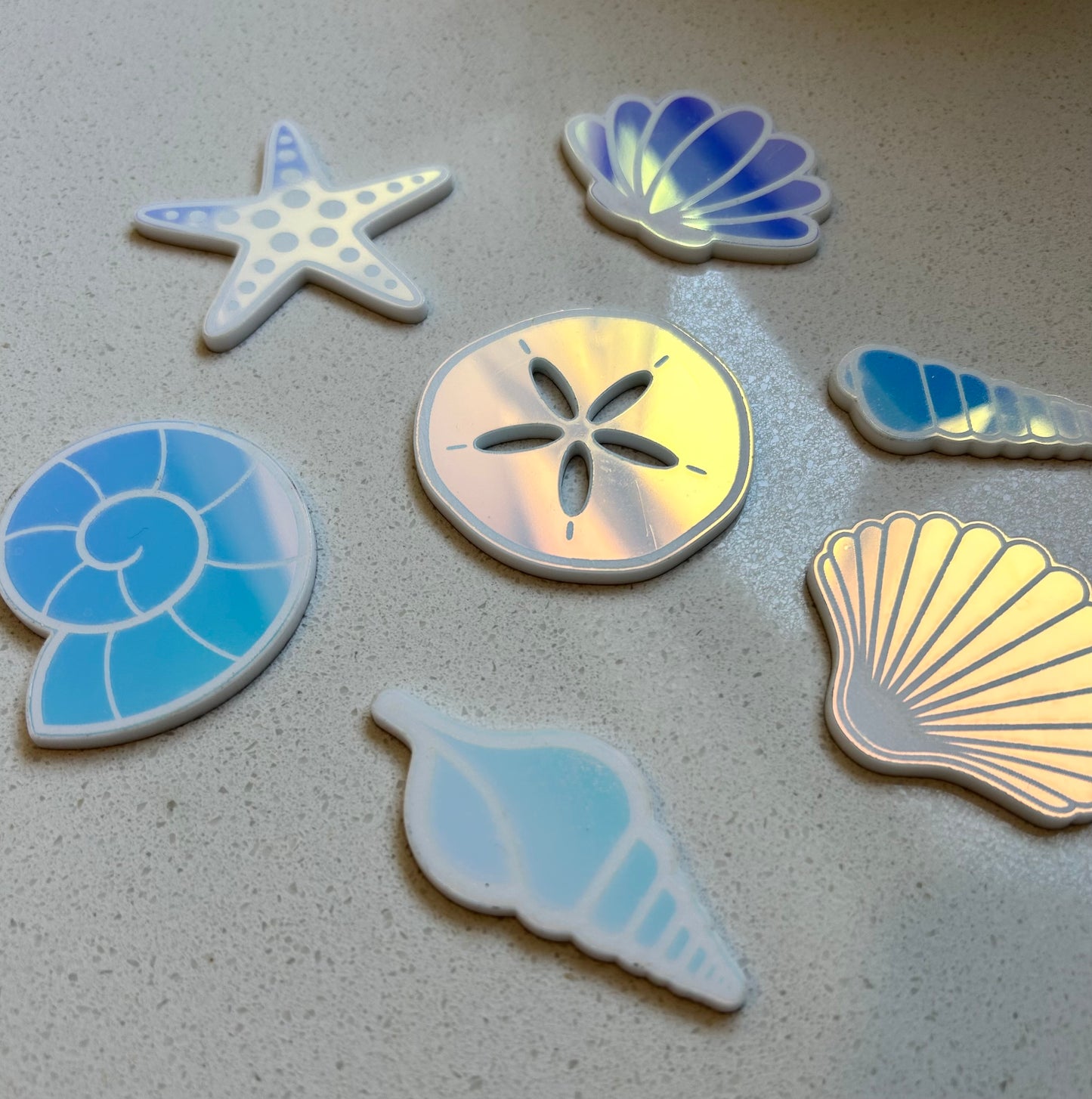 Sea Shells Pack - Iridescent Acrylic loose parts