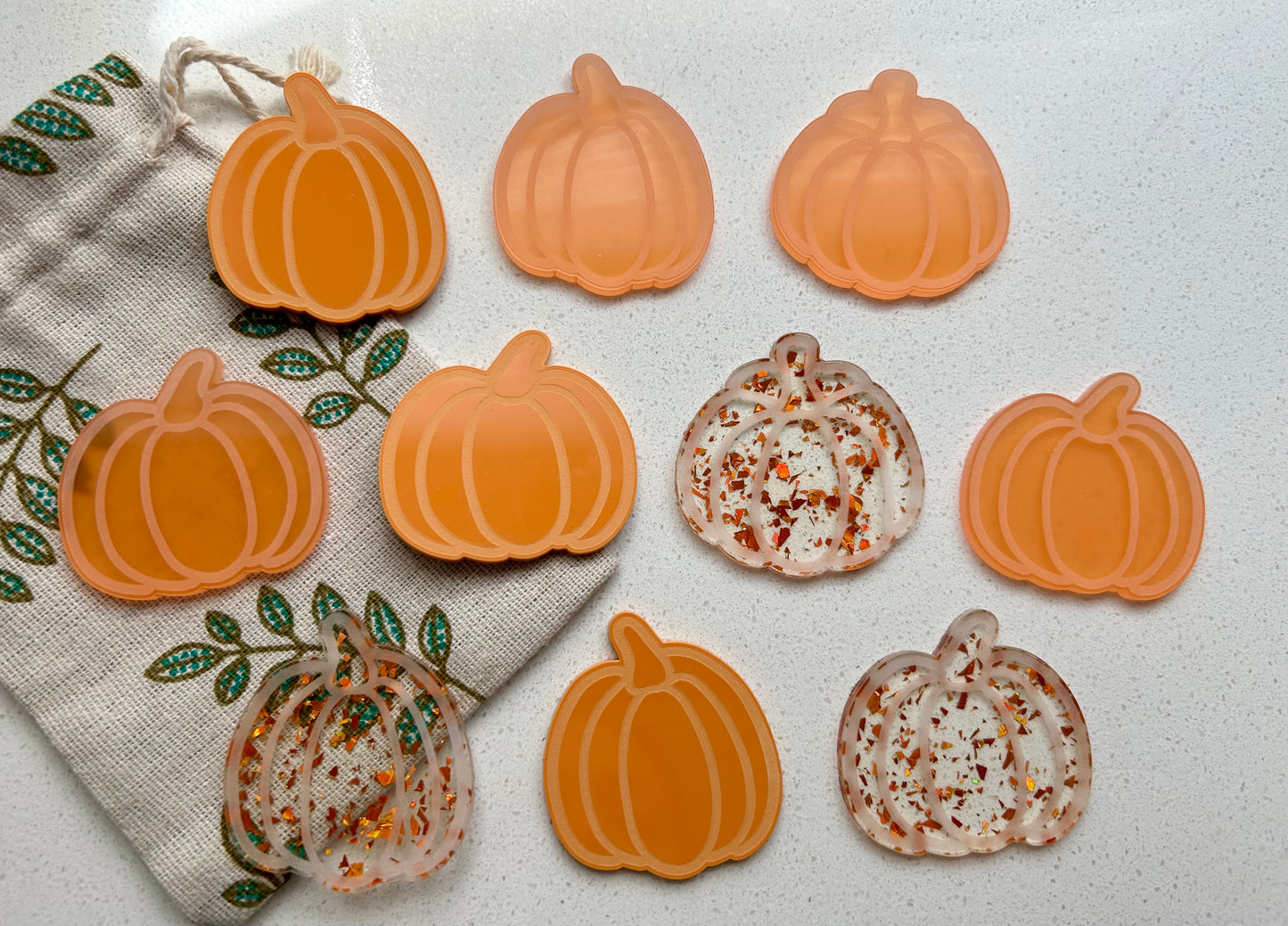 Acrylic & Wood Pumpkin Loose parts
