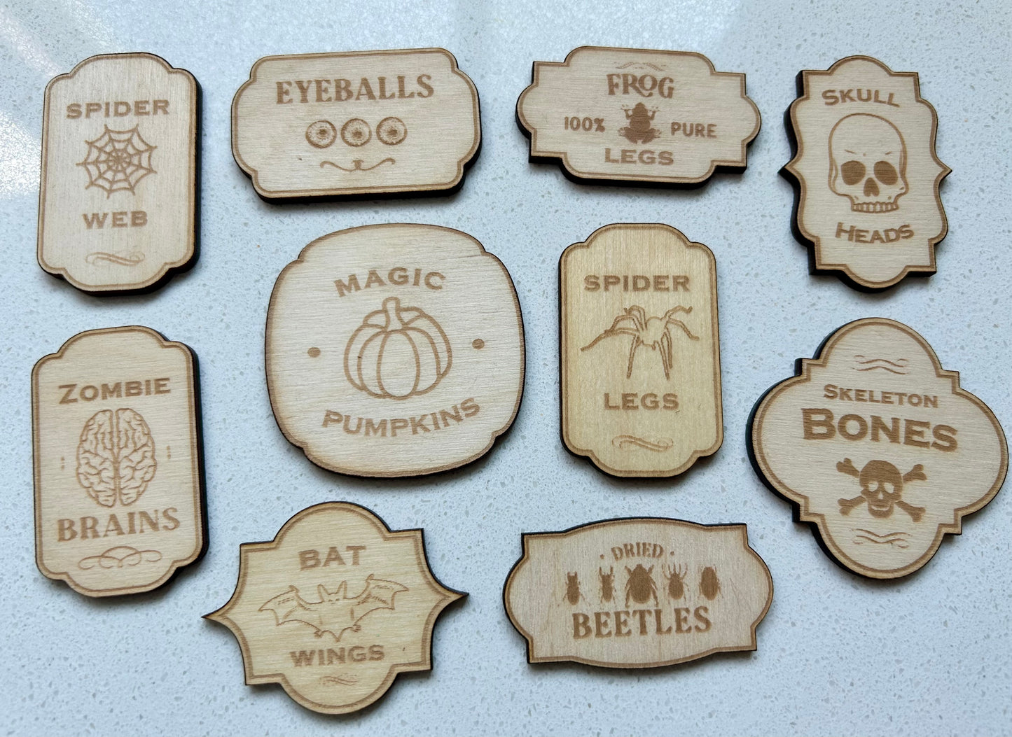 8 Wood Potion Labels