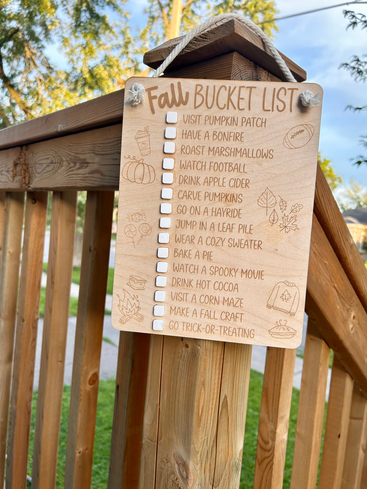 Fall Bucket List - Dry Erase