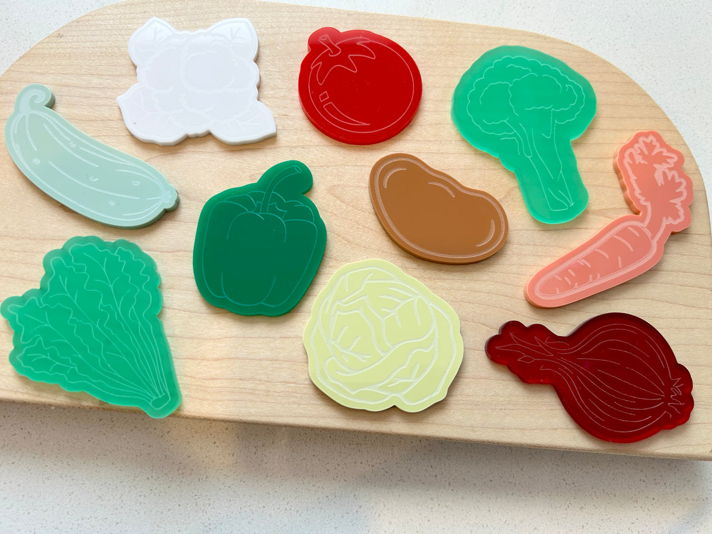 Acrylic Veggies Loose parts