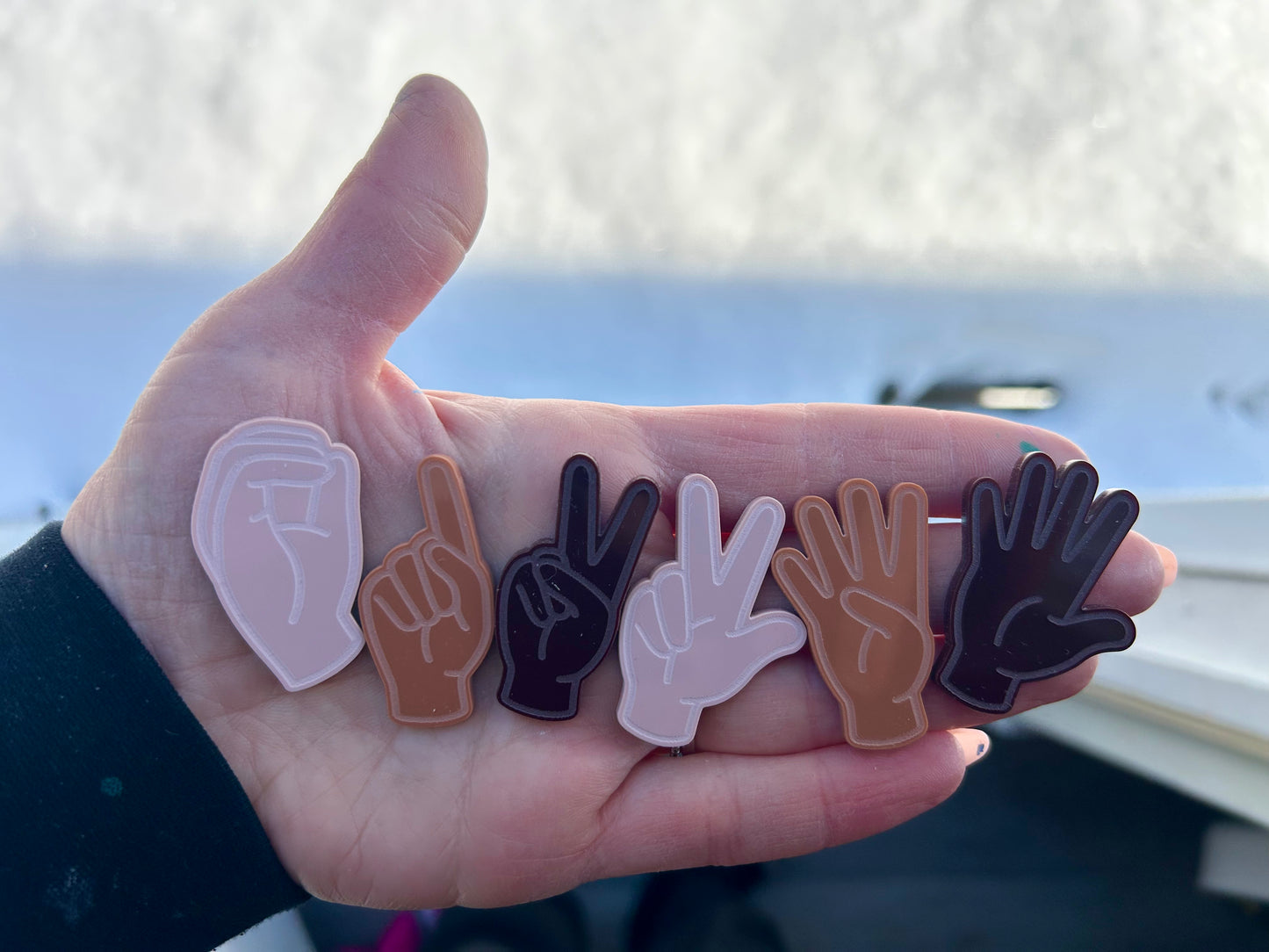 ASL Sign Language acrylic alphabet