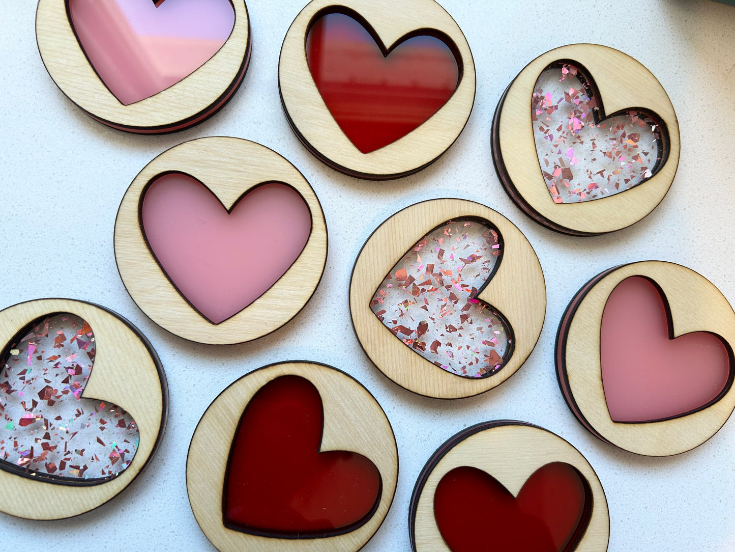 Heart Light Catching Discs