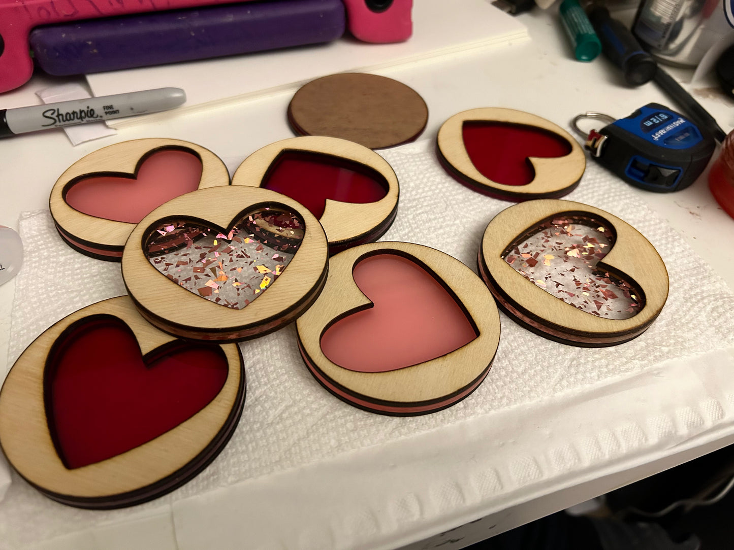 Heart Light Catching Discs