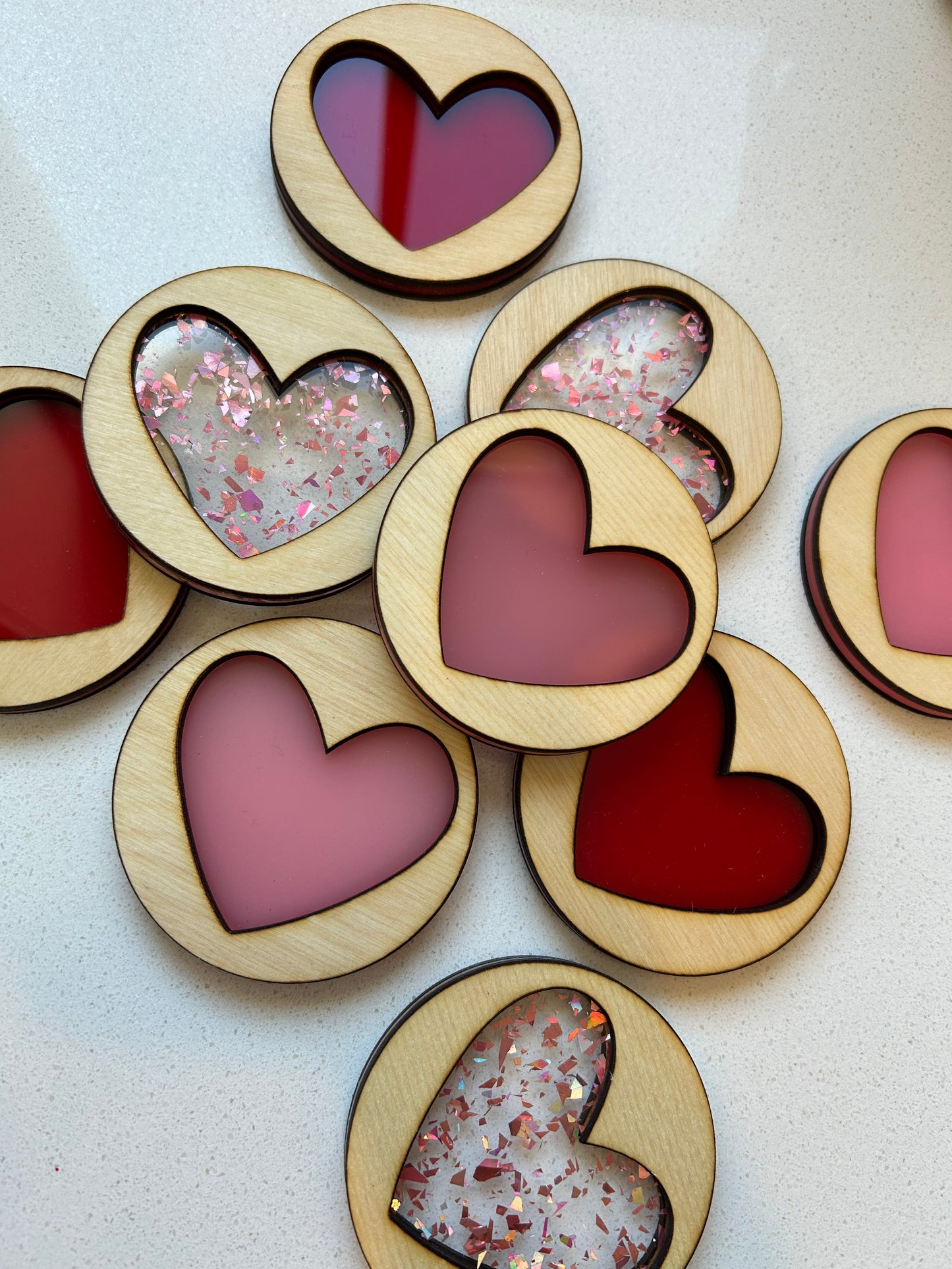 Heart Light Catching Discs