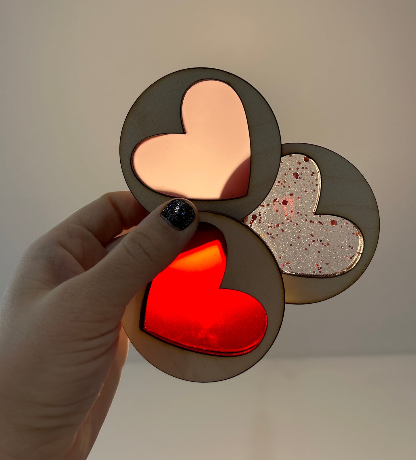 Heart Light Catching Discs