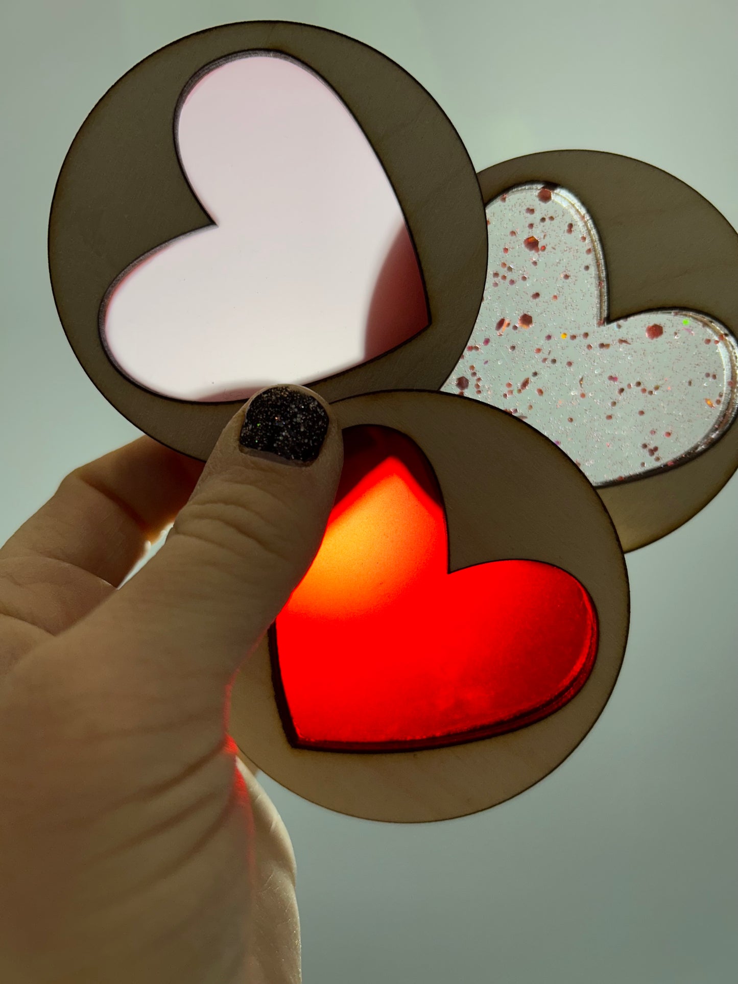 Heart Light Catching Discs