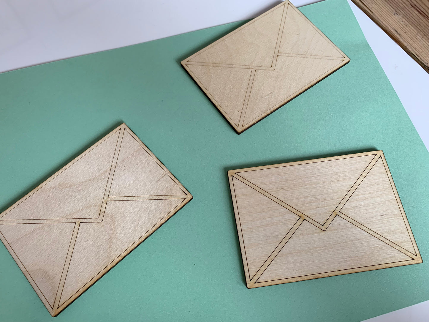 Wood envelope letters