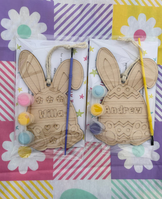 Easter Bunny Tag Paint Kit - Personalized