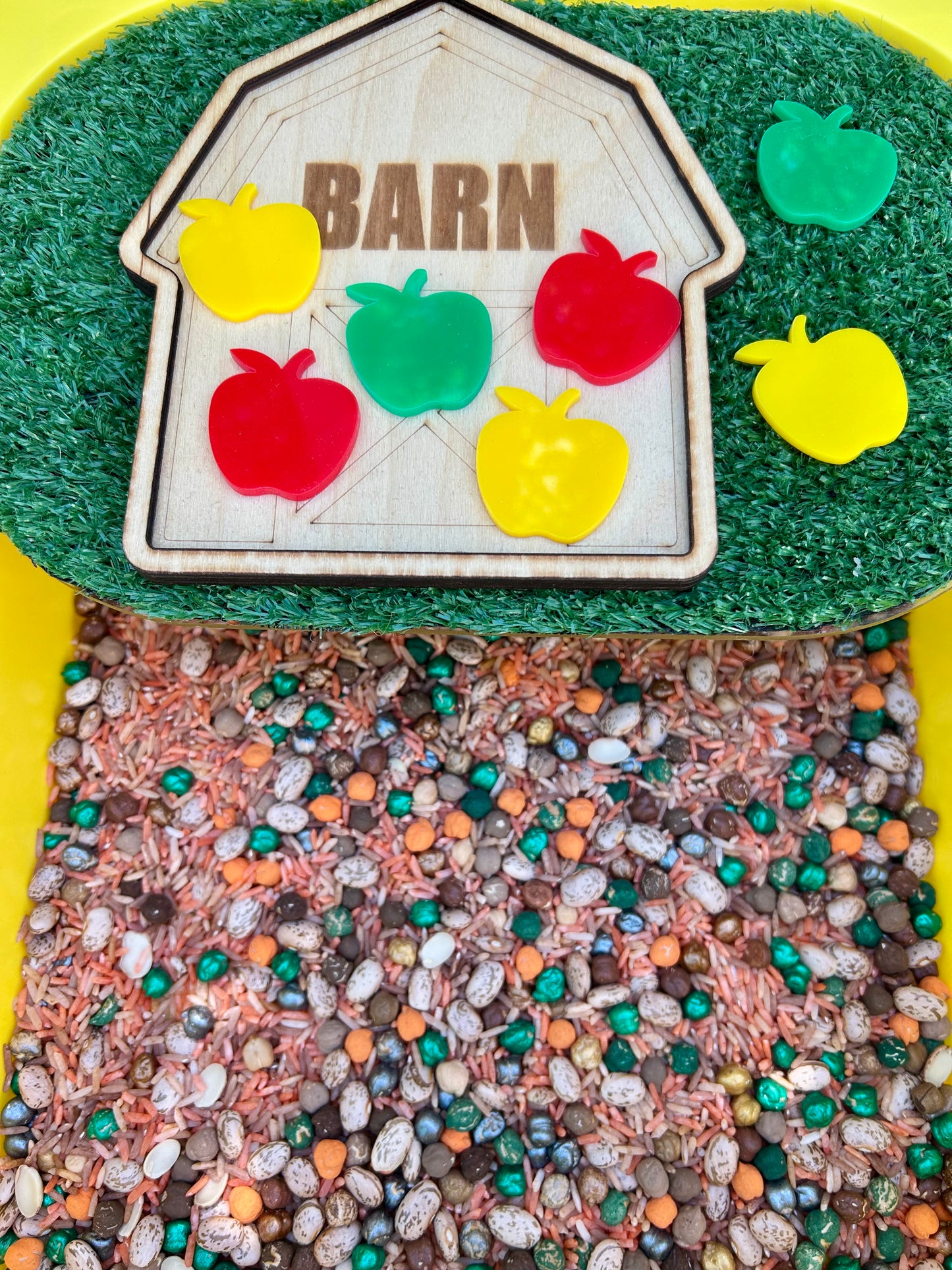 10 acrylic Apples loose parts