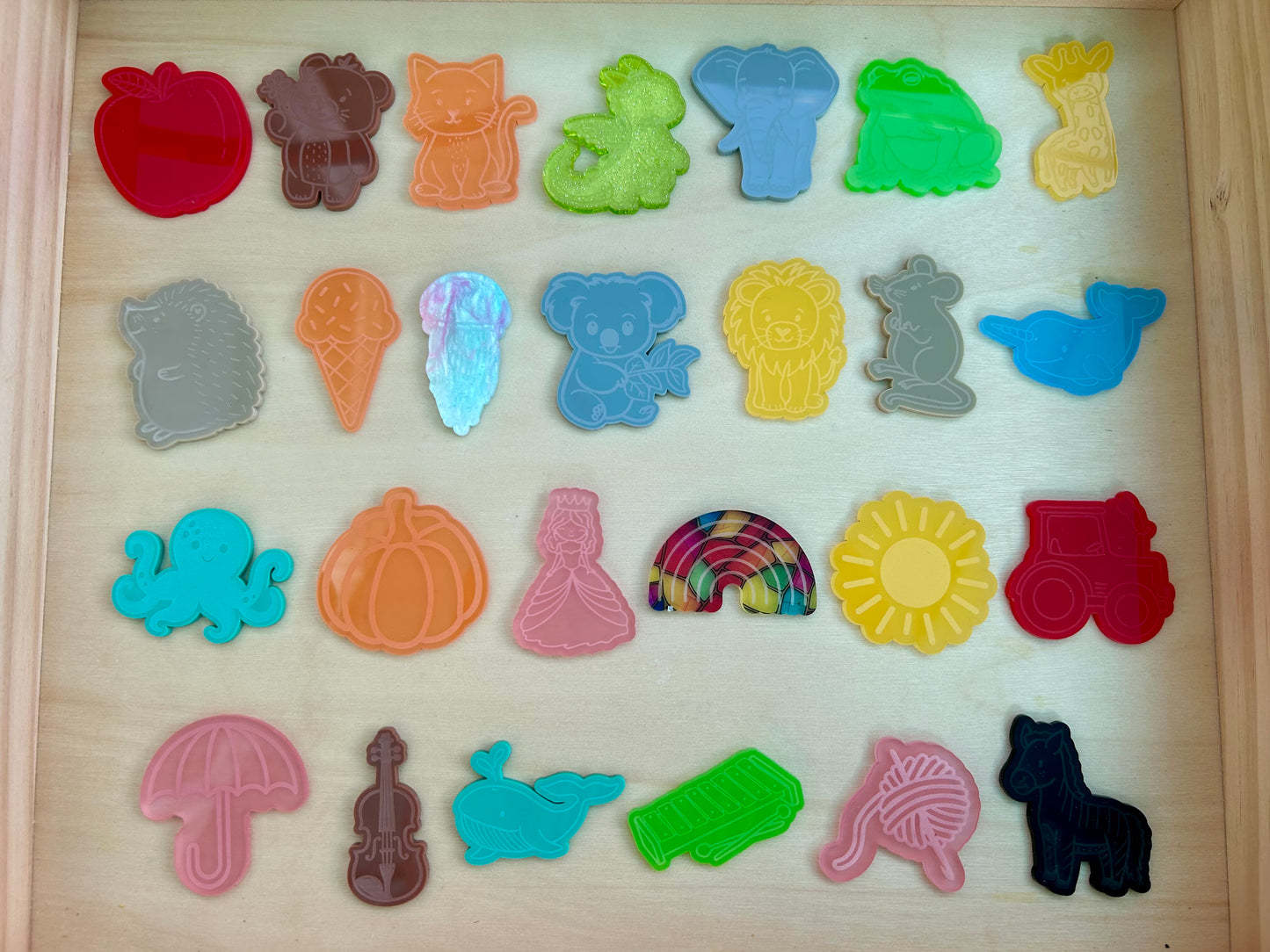 Acrylic ABC phonics loose parts