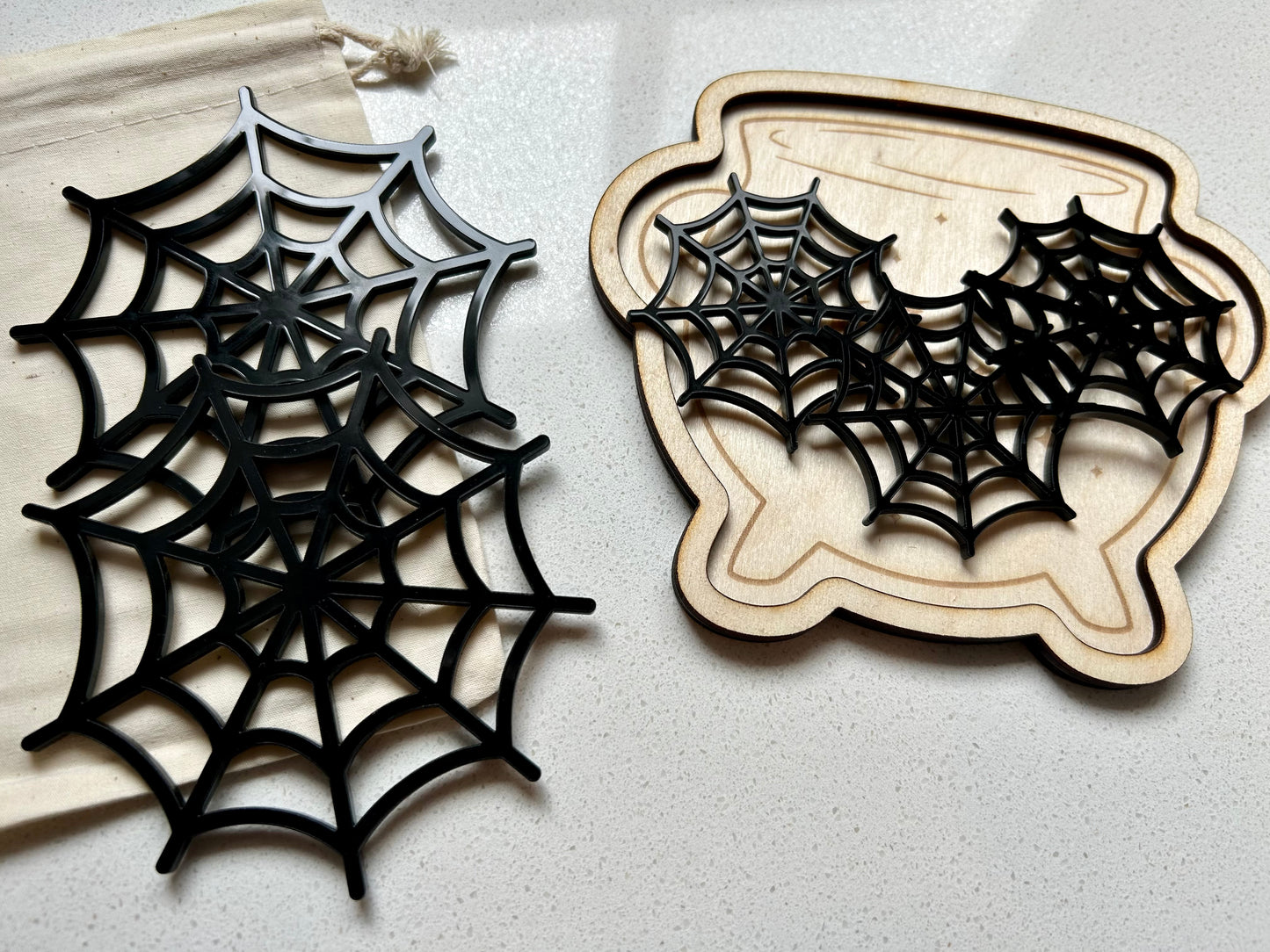 Acrylic Spider Web Loose parts