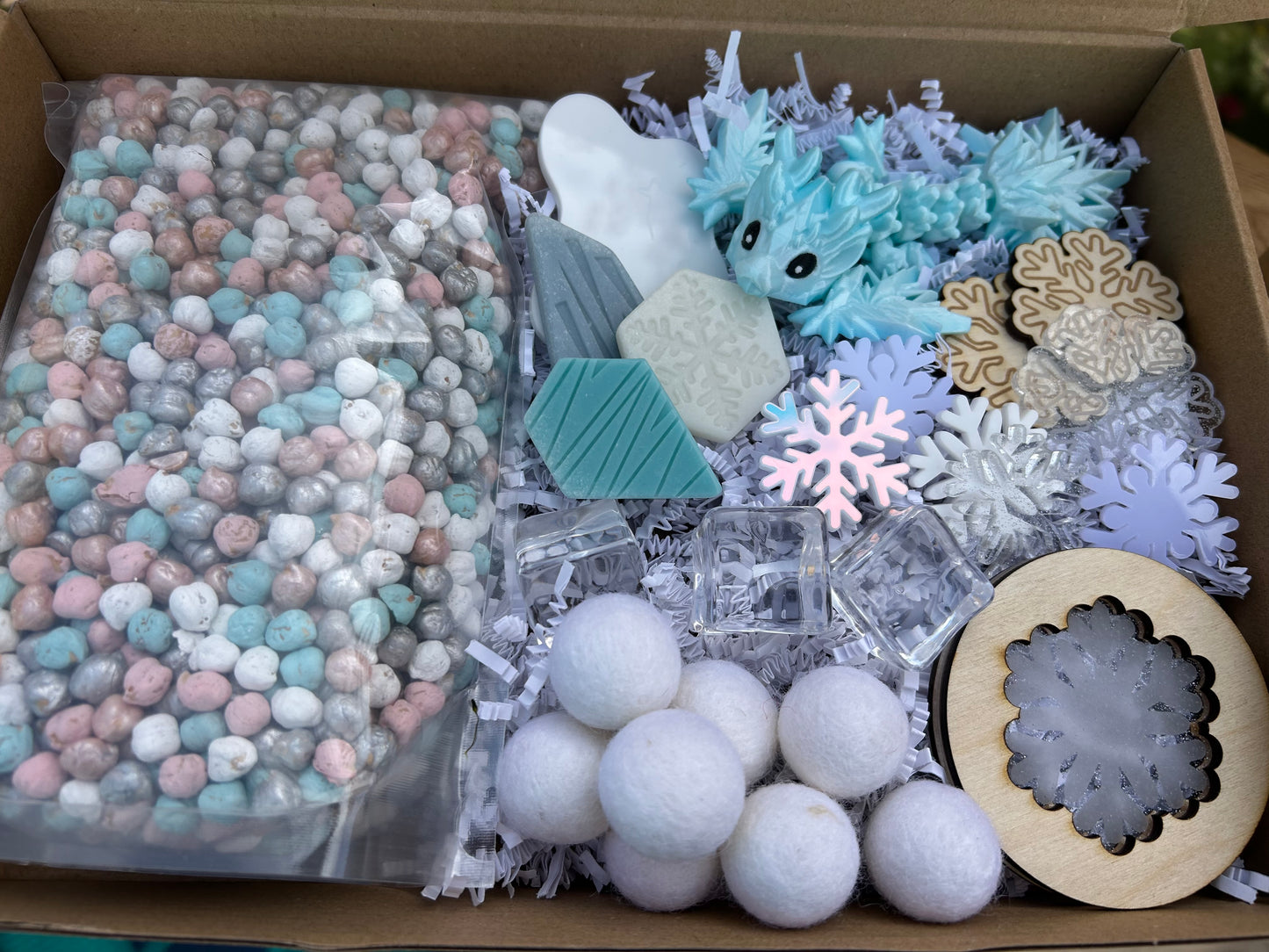 Winter Snow Dragon Sensory Kit Collection