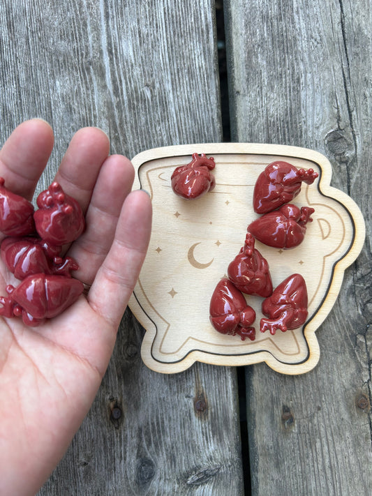 10 acrylic heart counters