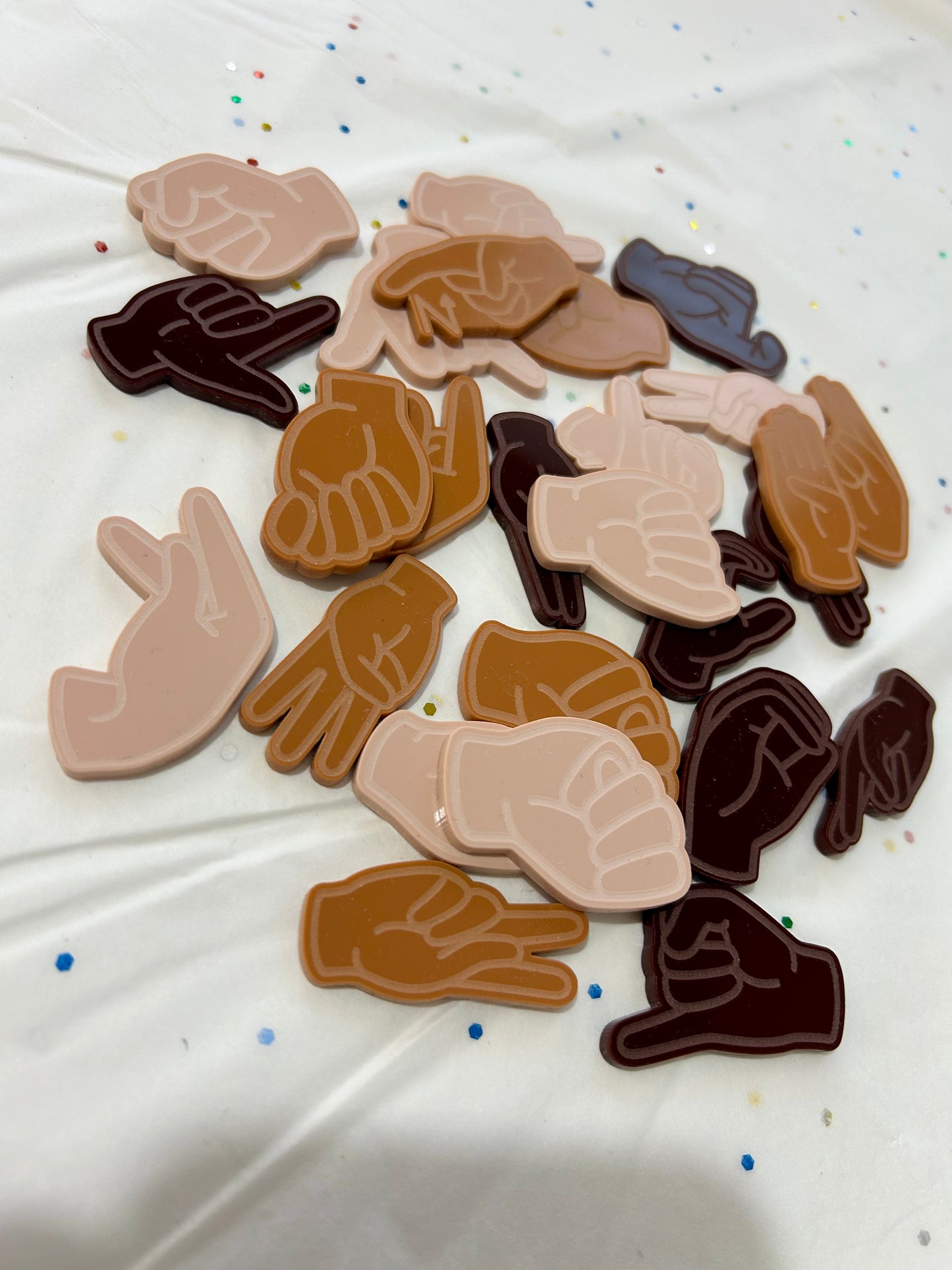 ASL Sign Language acrylic alphabet