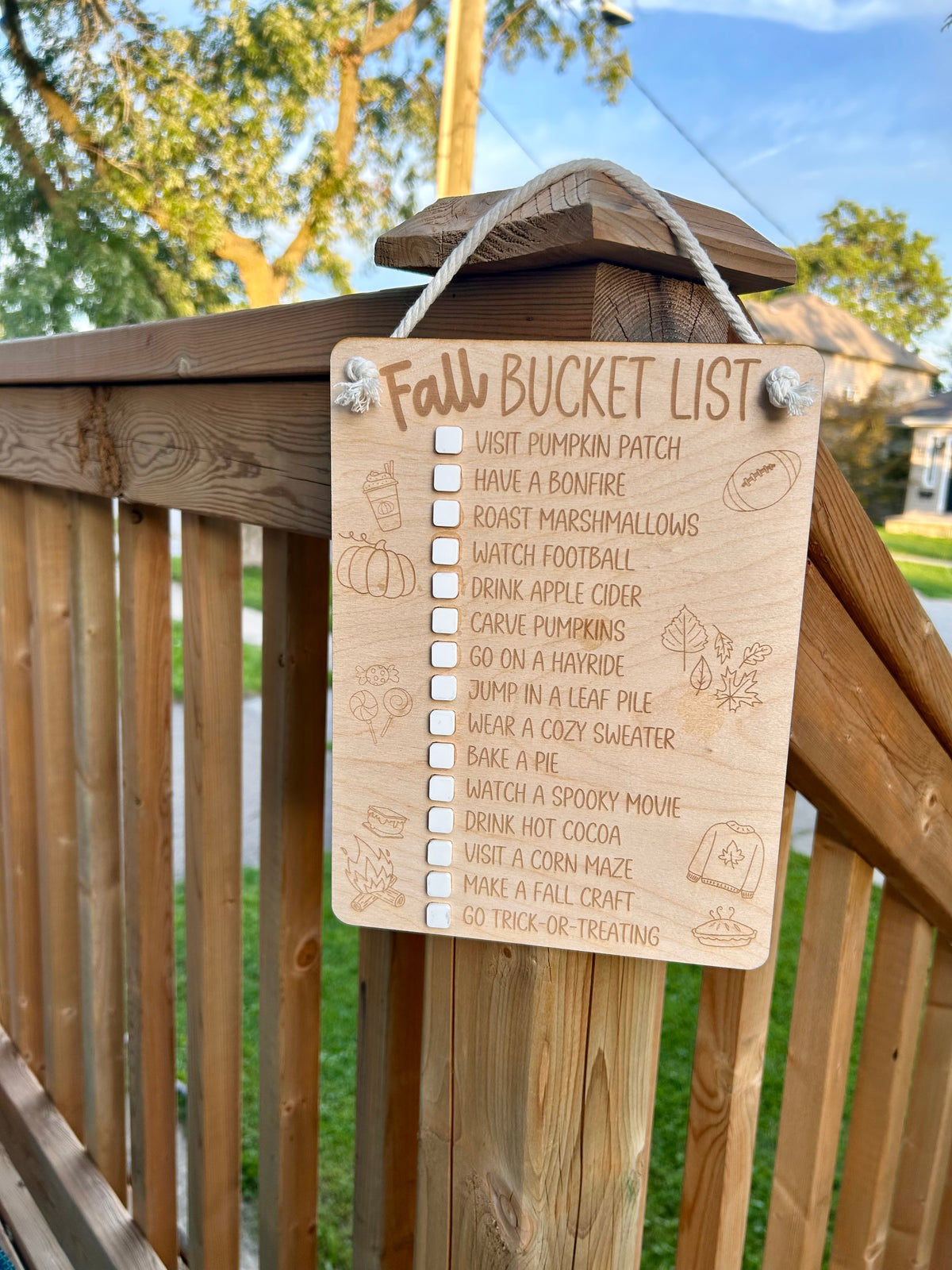 Fall Bucket List - Dry Erase