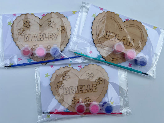 Personalized Valentine Heart Paint Kits