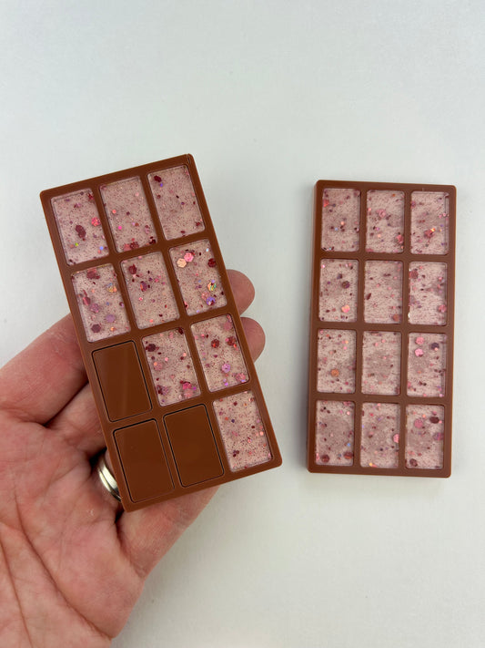 Pair of acrylic glitter Chocolate Bars