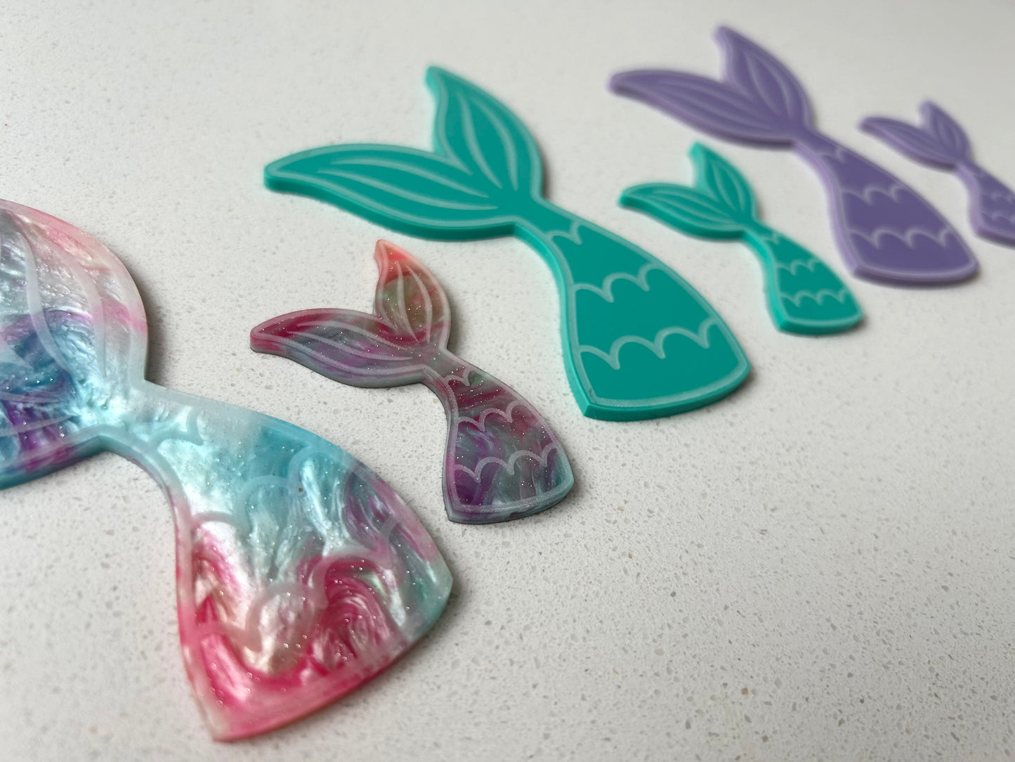 Acrylic Mermaid Tails - Loose Parts