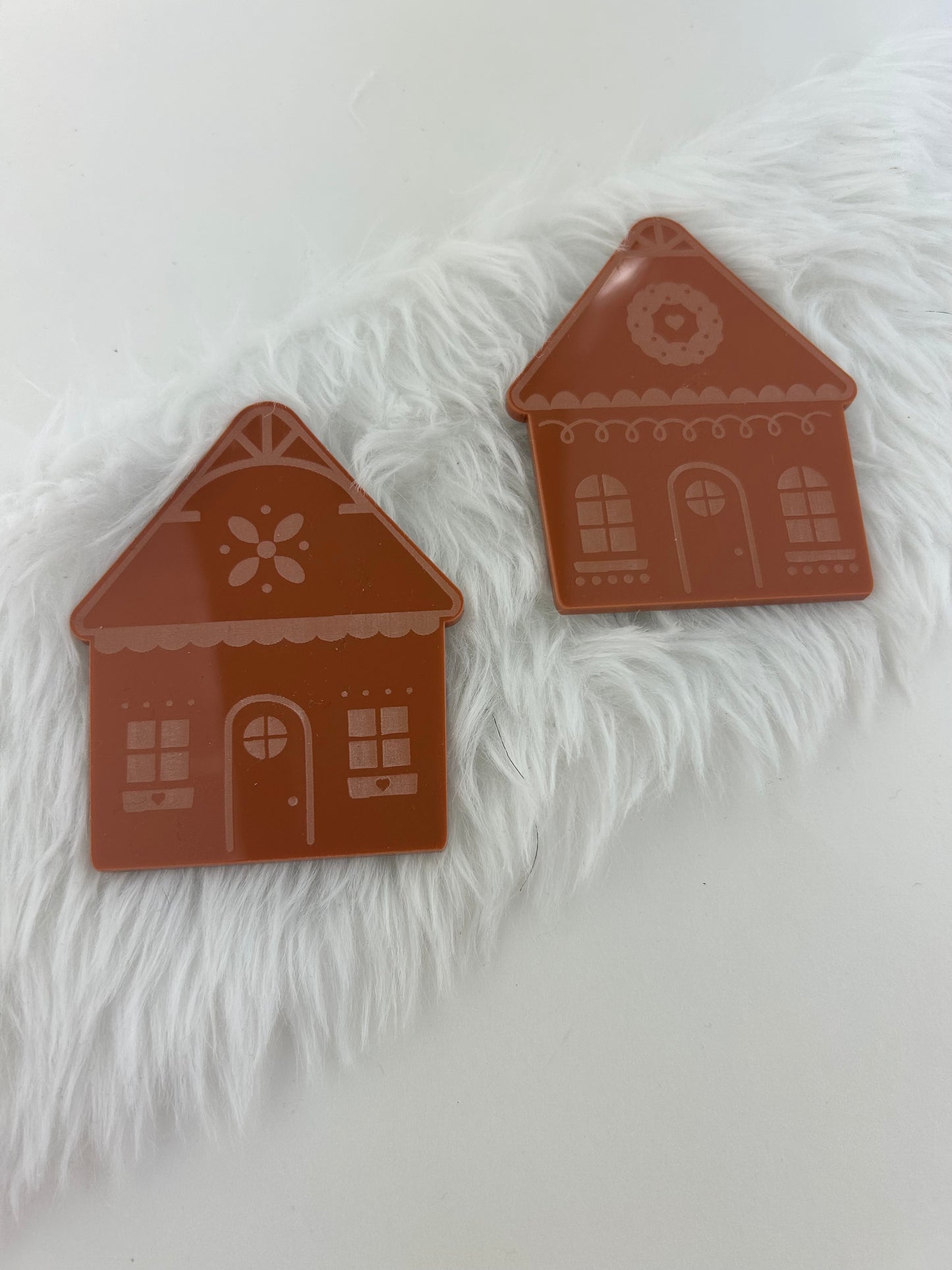 Acrylic gingerbread houses