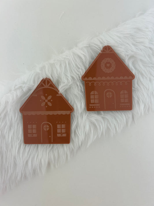 Acrylic gingerbread houses