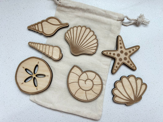 Sea Shells Pack - Wood loose parts