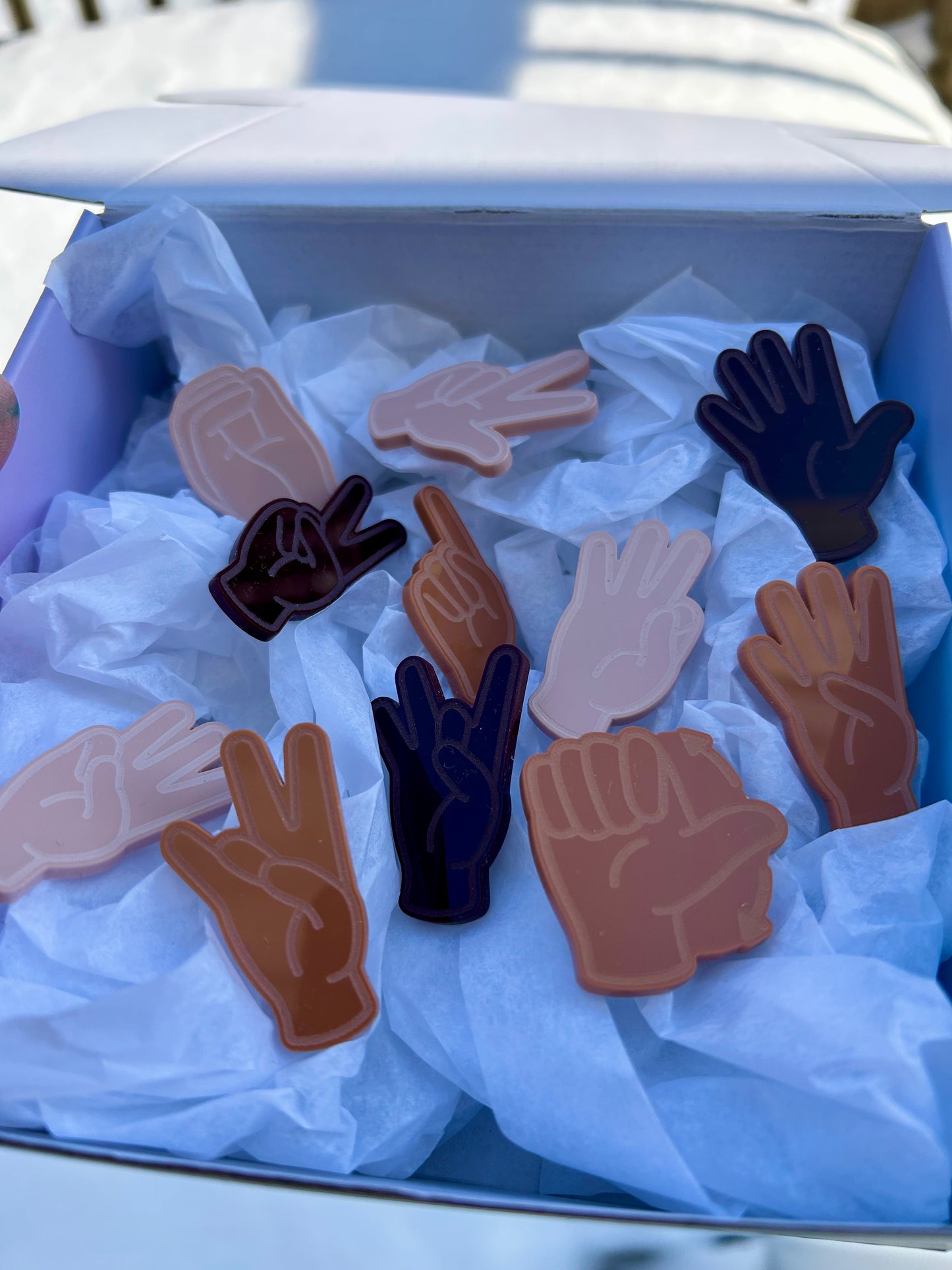 ASL Sign Language acrylic alphabet