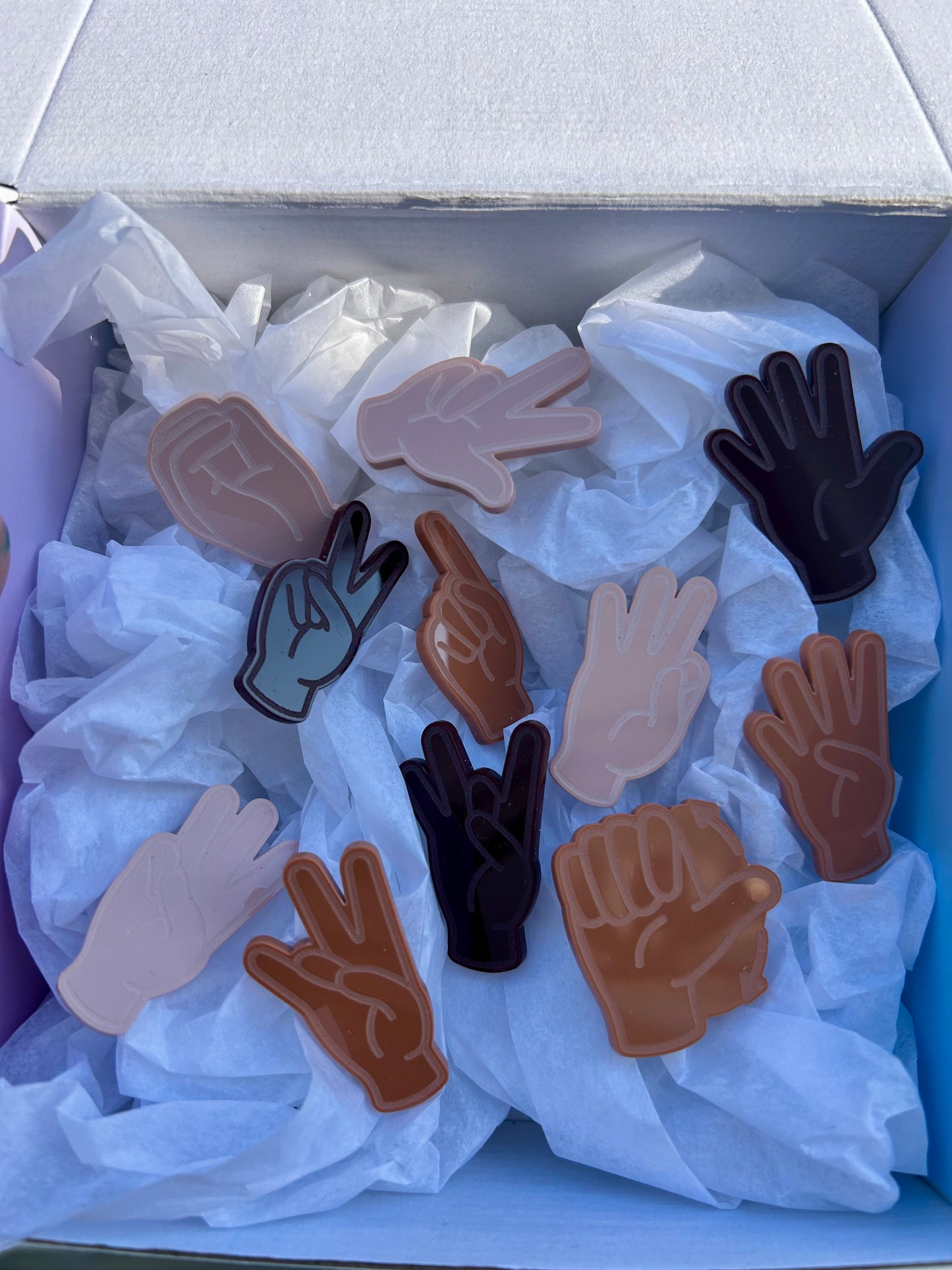 ASL Sign Language acrylic alphabet