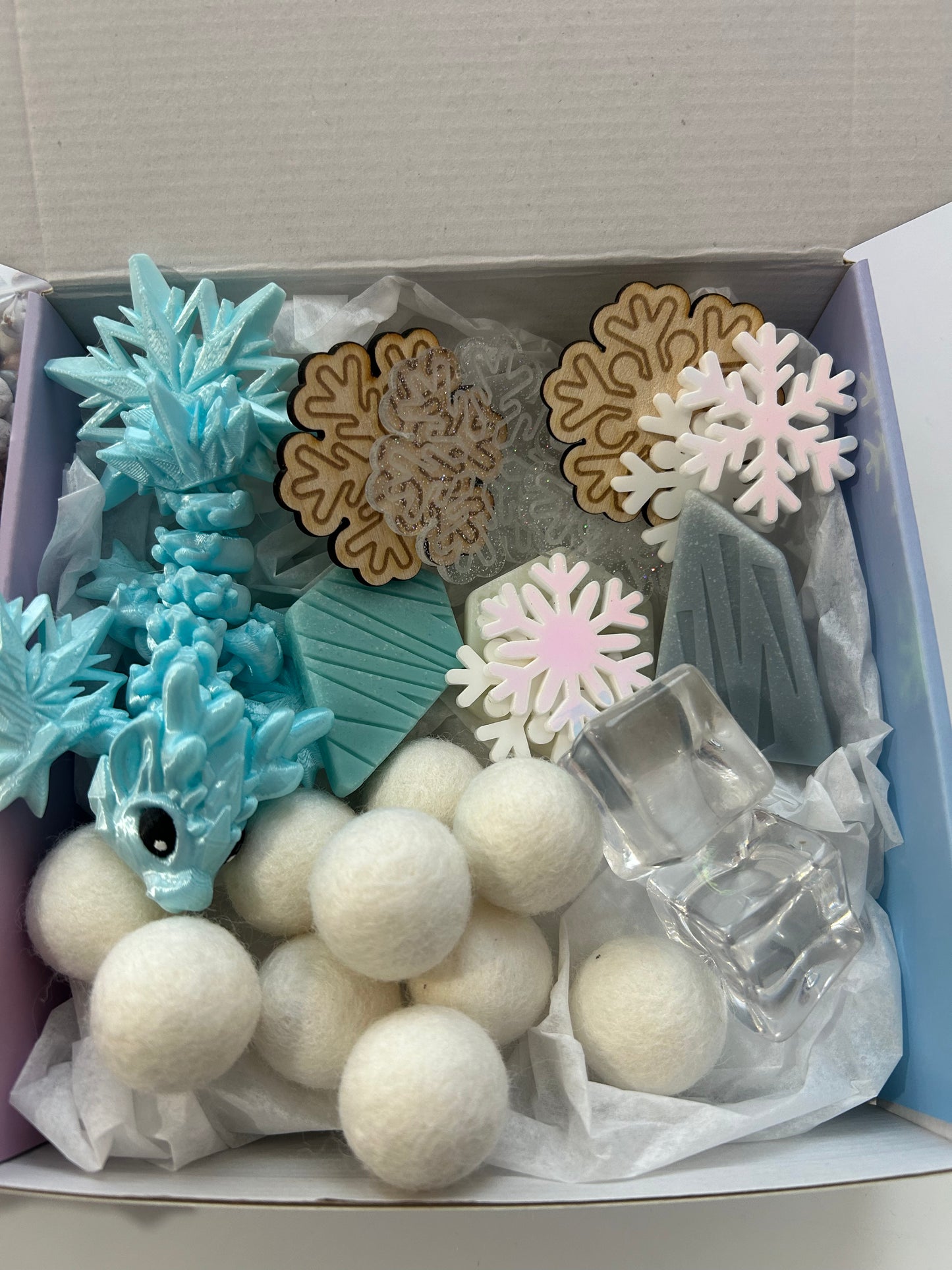 Winter Snow Dragon Sensory Kit Collection