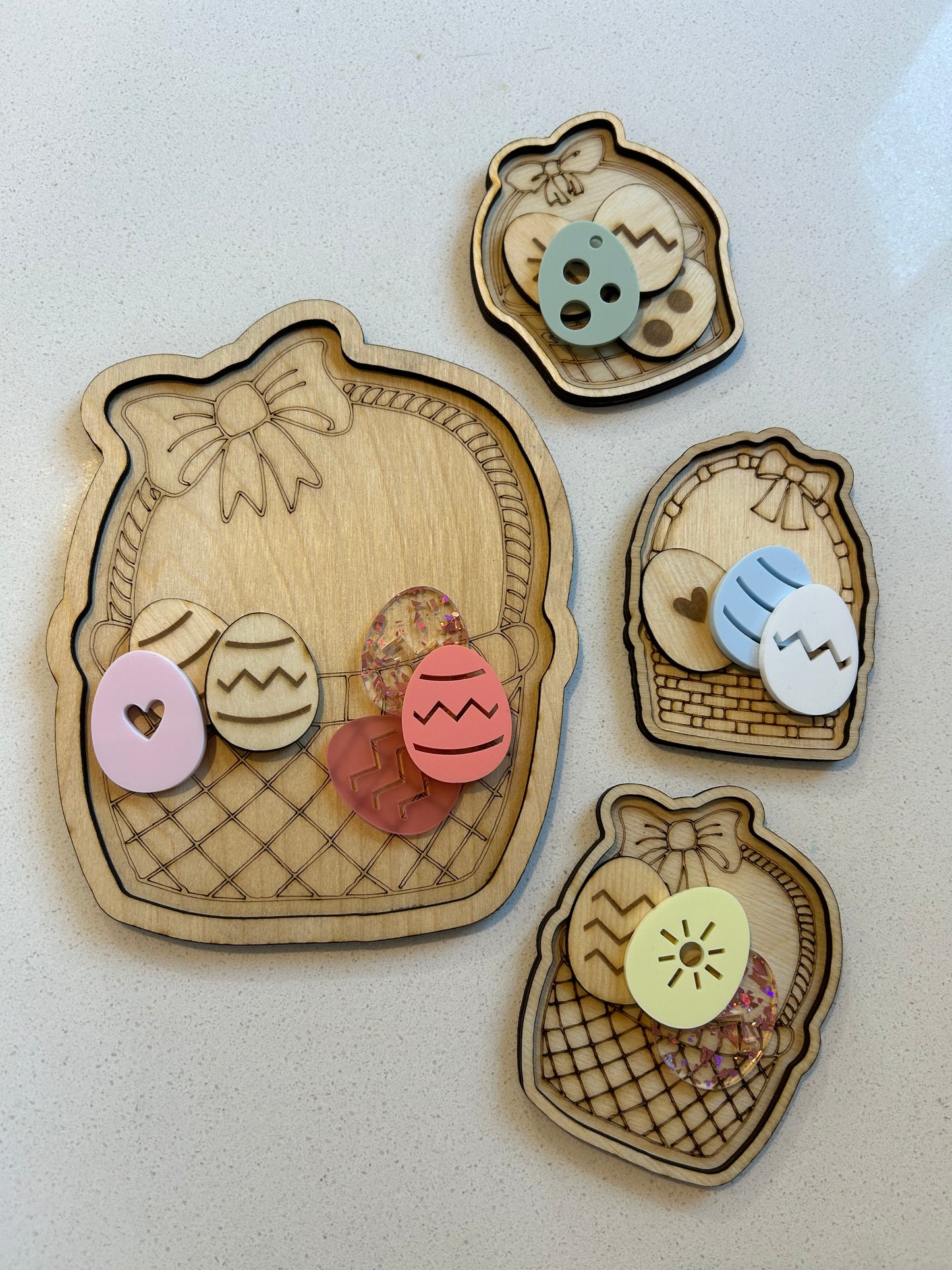 Easter Basket Sensory Play Trays