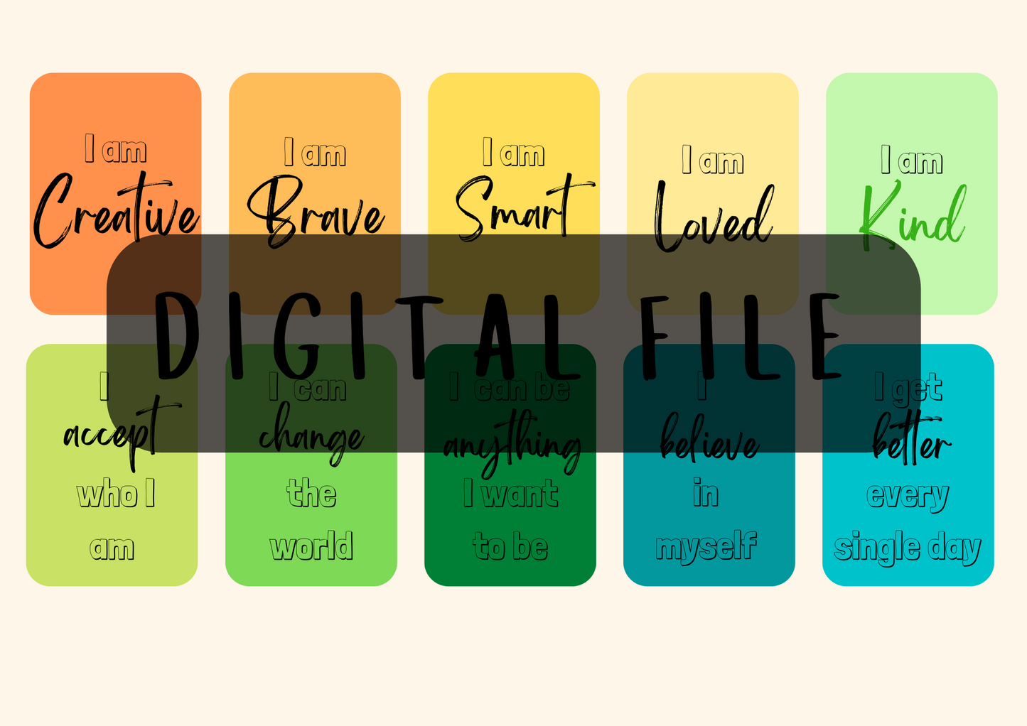 Affirmation Cards - Printable