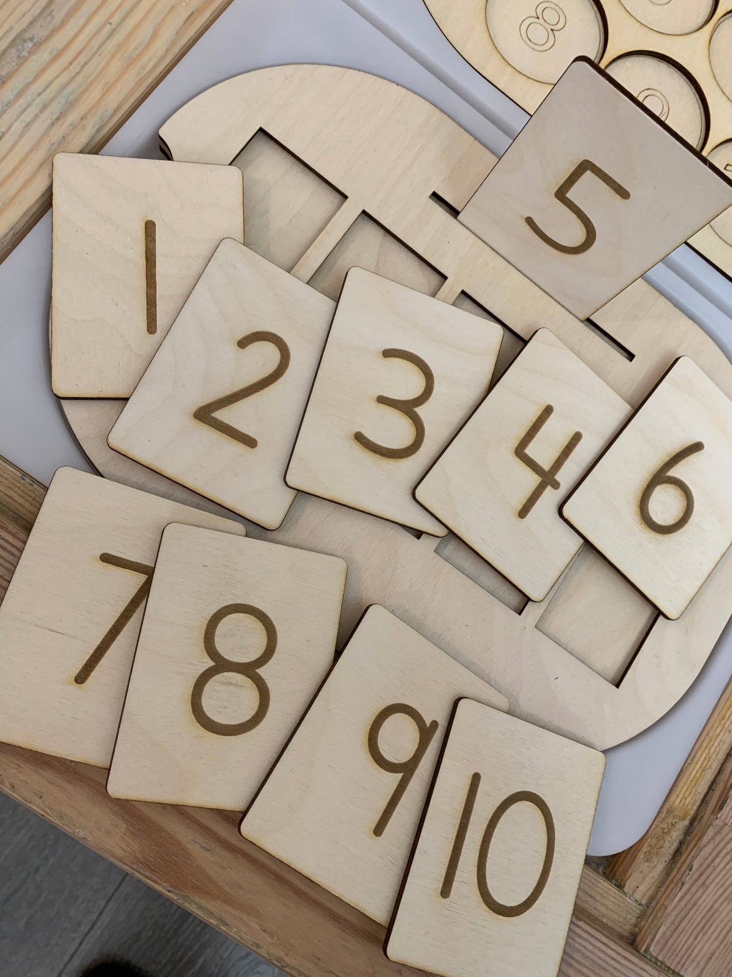 Wooden Number Cards