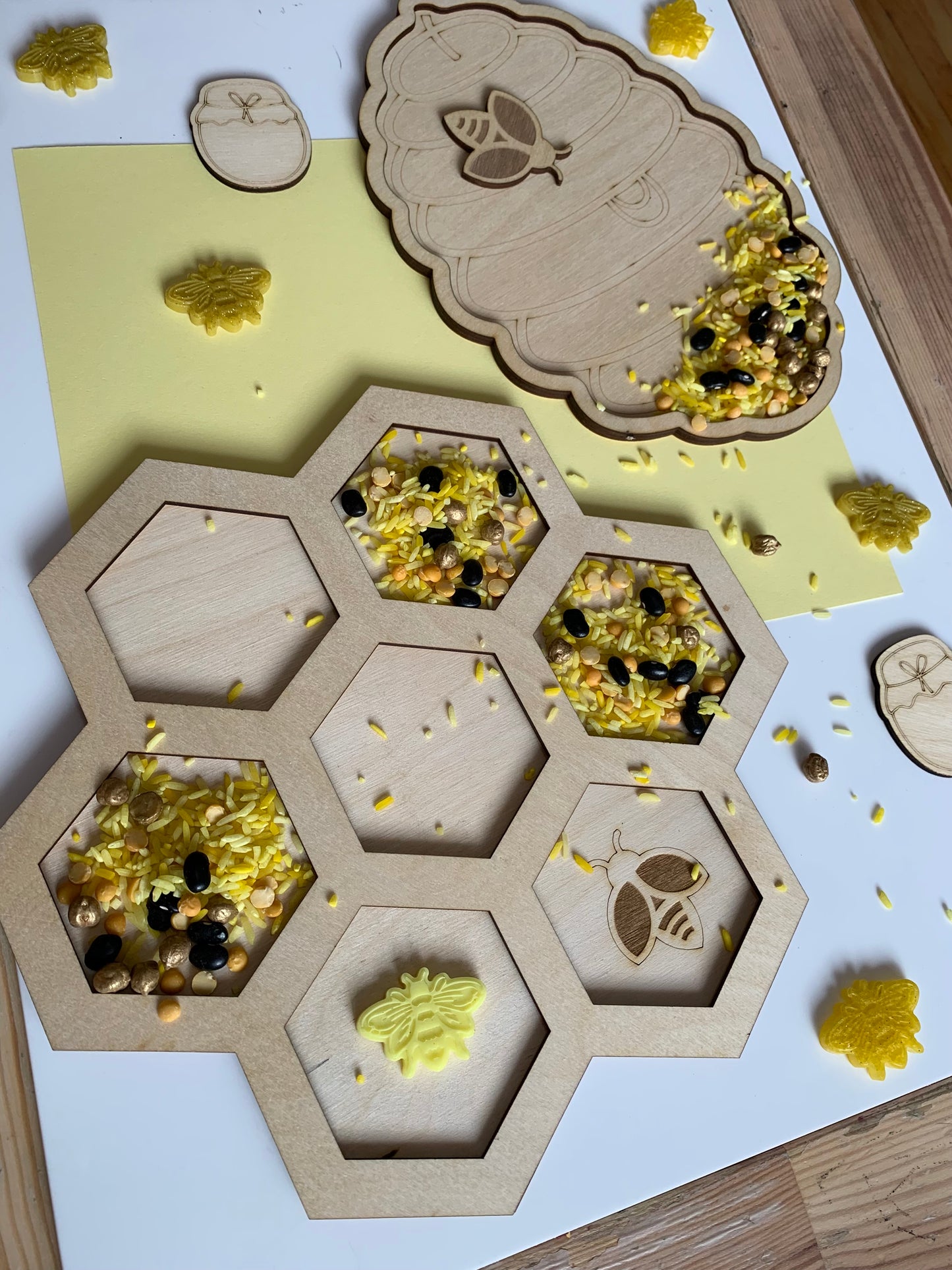 Bee Themed Play Trays