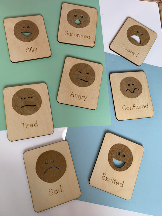 Wood Emotions Learning Cards