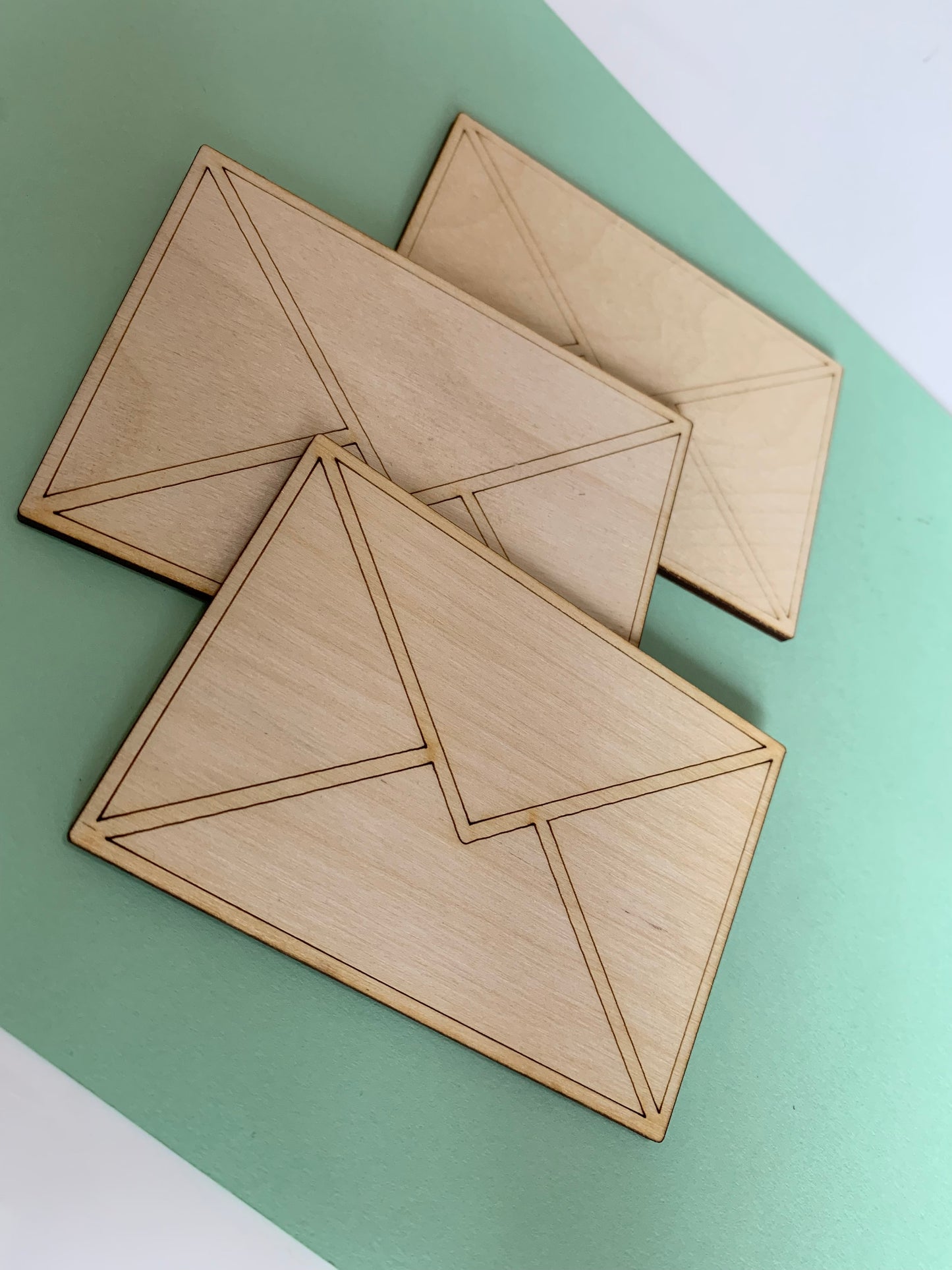 Wood envelope letters