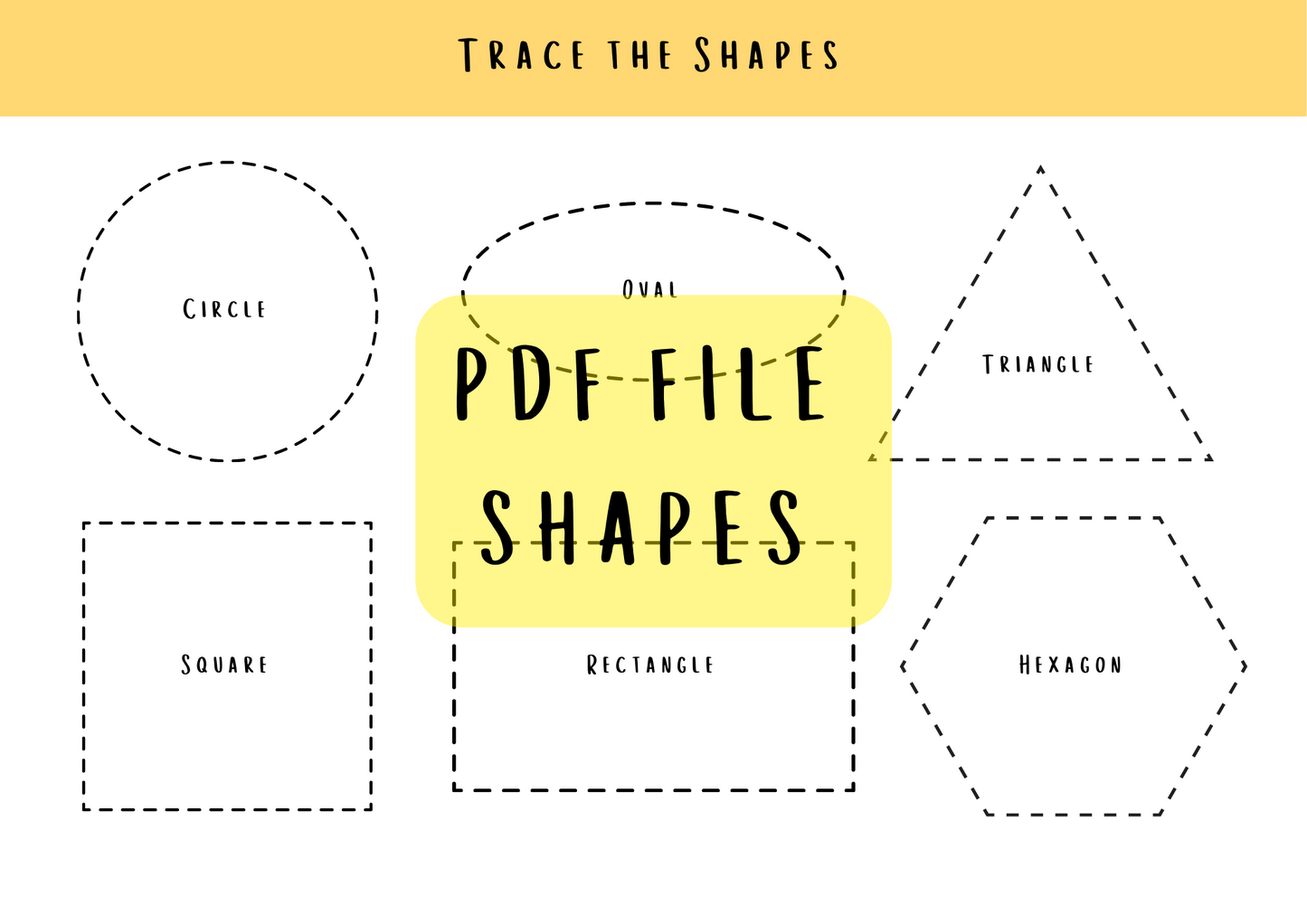 Trace the Shapes - Printable